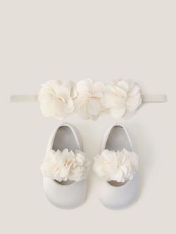 Monsoon Baby Corsage Booties and Headband Set, Ivory