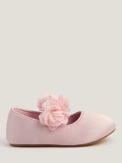 Monsoon Baby Flower Pom Pom Walker Shoes, Pink, Pink