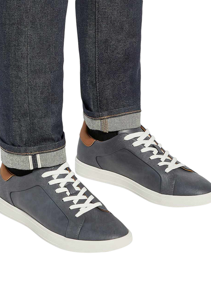 Dune London Wide Fit Traces Lace Up Trainers - view 2, Navy