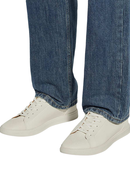 Dune London Wide Fit Traces Lace Up Trainers - view 2, White