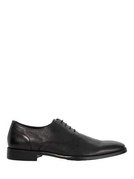 Dune Sole Wide Fit Oxford Leather Shoes, Black