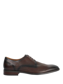 Dune Sole Wide Fit Oxford Leather Shoes, Dark Brown