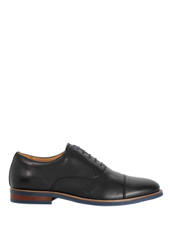 Dune London Stanlakes Wide Fit Leather Oxford Shoes, Black