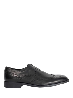 Dune London Sunni Wide Fit Leather Brogues, Black