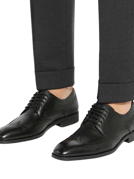 Dune London Sunni Wide Fit Leather Brogues - view 2, Black