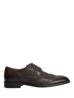 Dune London Sunni Wide Fit Leather Brogues, Brown