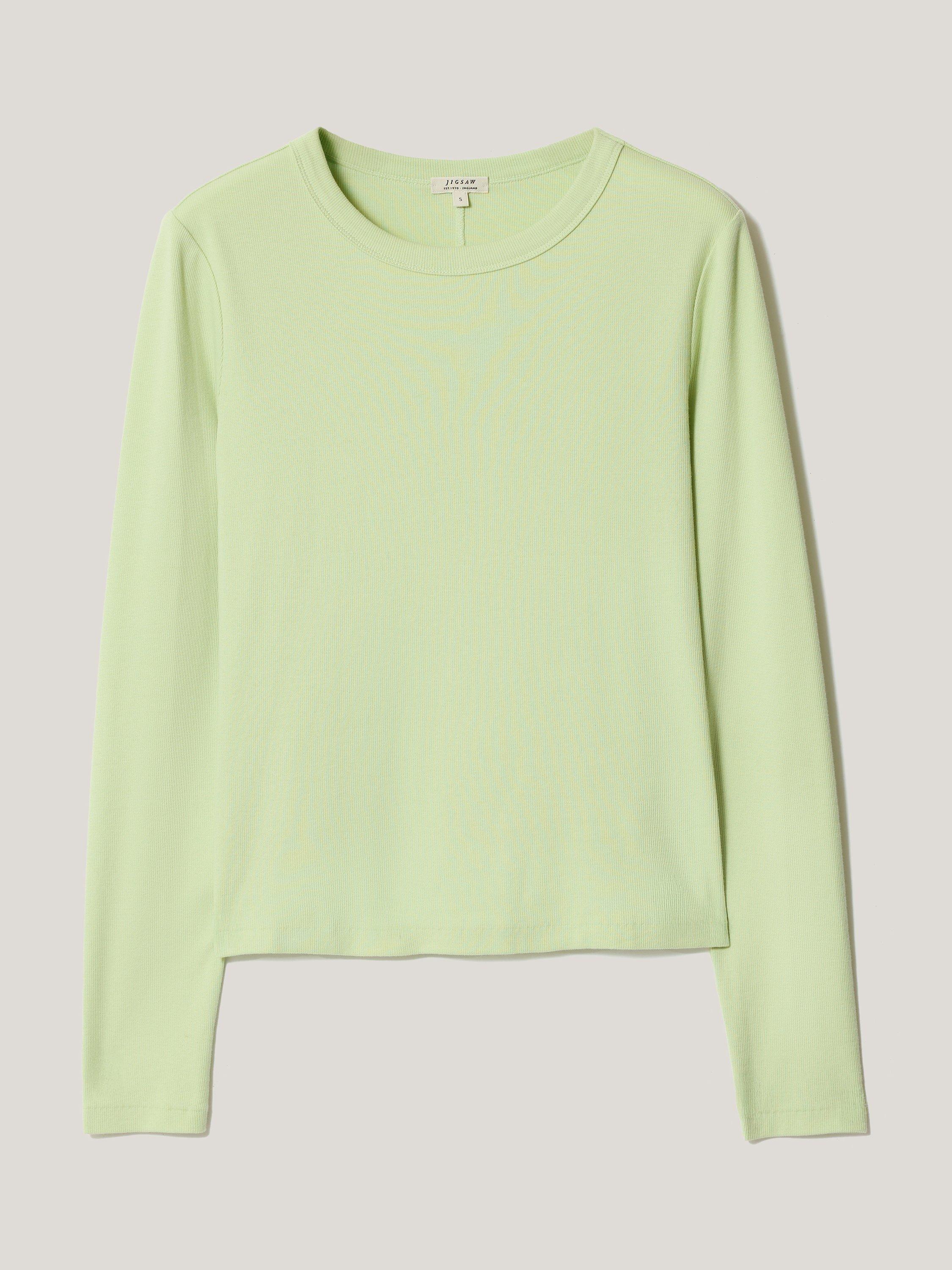 Product image 5 of 6, which shows Jigsaw Long Sleeve Baby Top, Green, XS