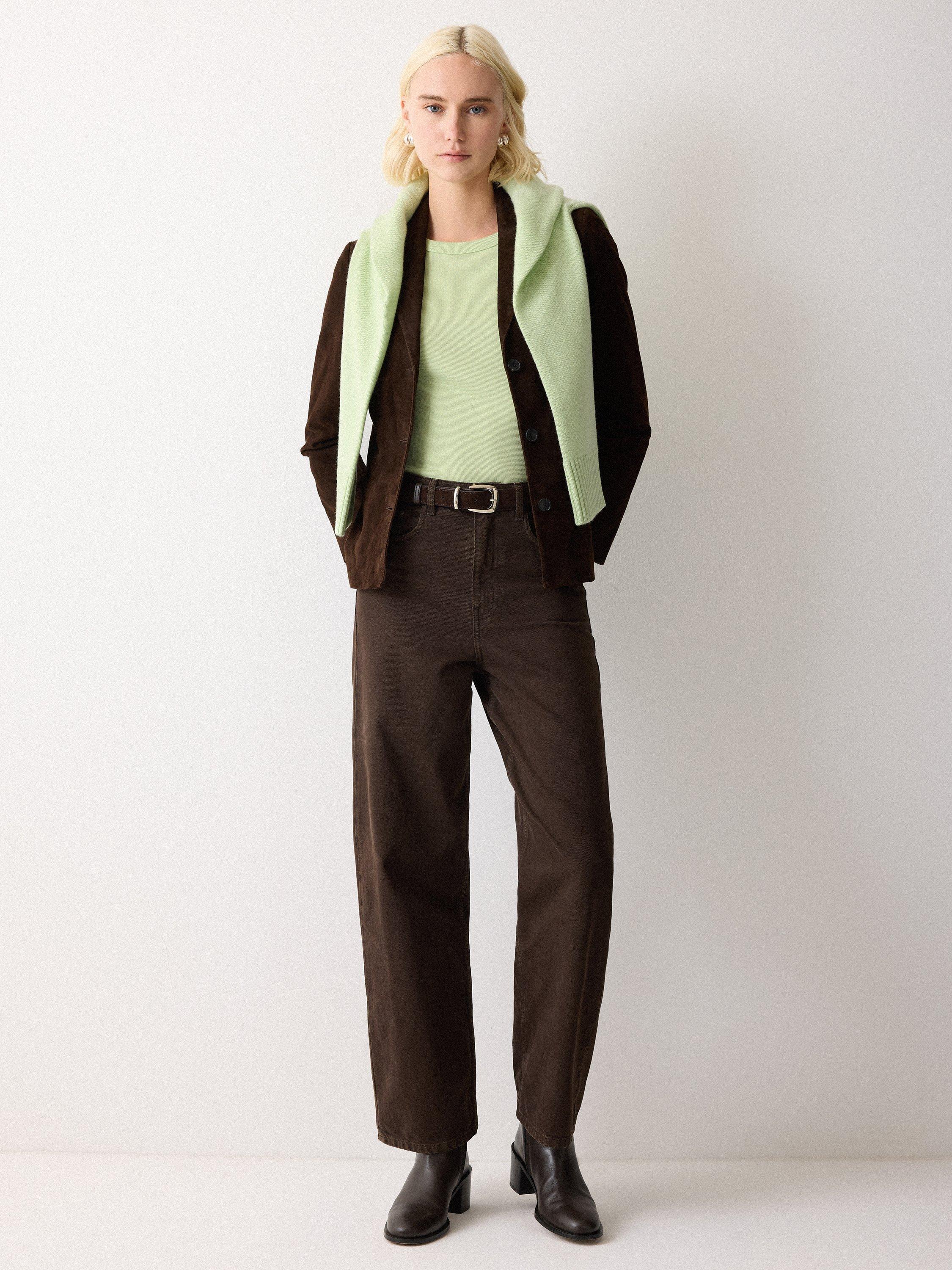 Product image 6 of 6, which shows Jigsaw Long Sleeve Baby Top, Green, XS