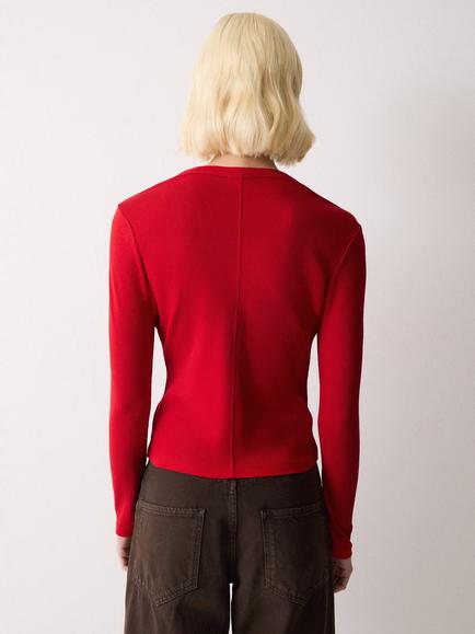 Jigsaw Long Sleeve Baby Top, Red - view 2, Red