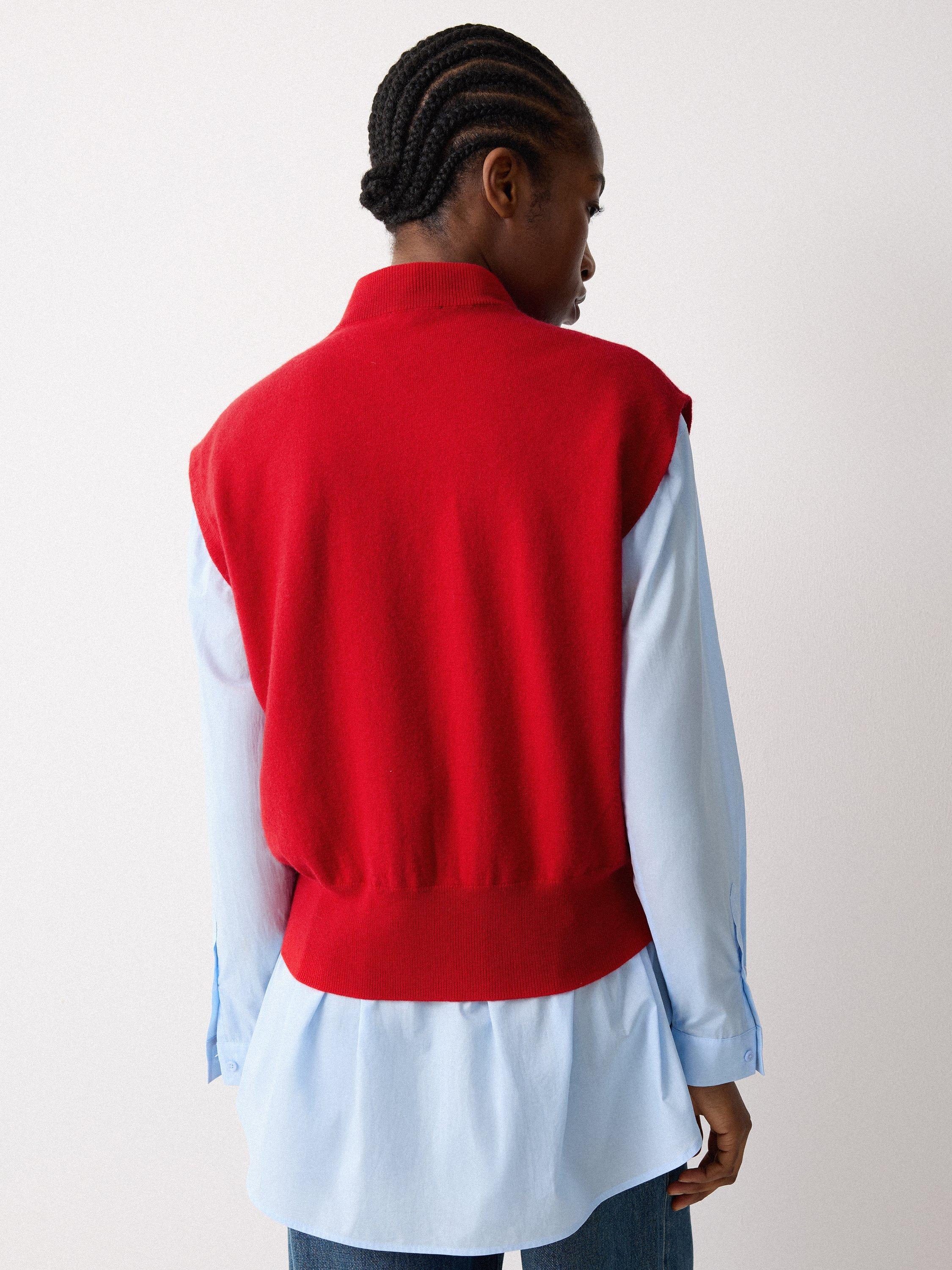 Product image 2 of 5, which shows Jigsaw Wool Blend Tank Top, Red, XS