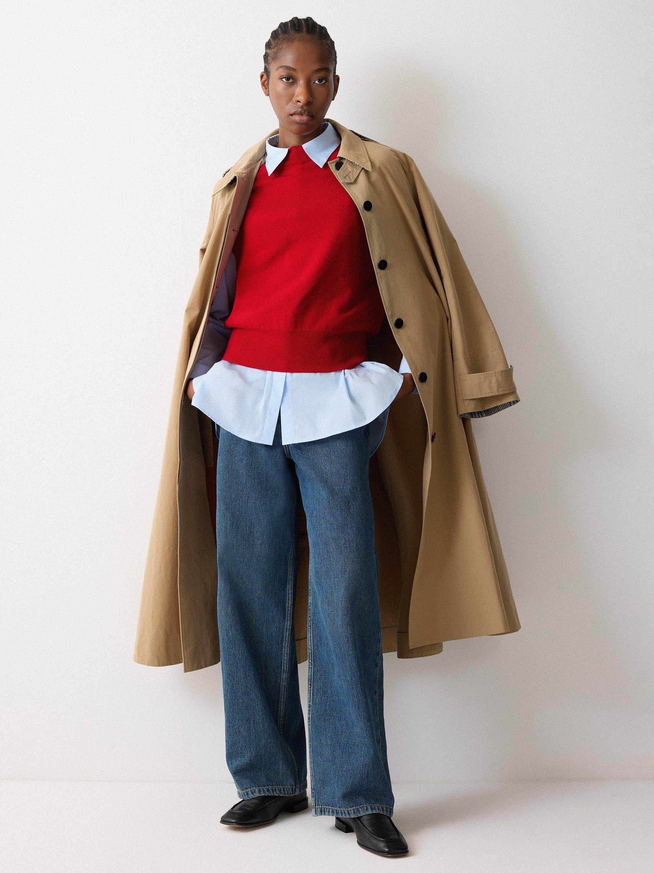 Product image 4 of 5, which shows Jigsaw Wool Blend Tank Top, Red, XS