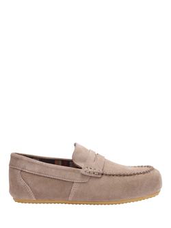 Hotter Serene Suede Moccasin Slippers, Mink, Mink