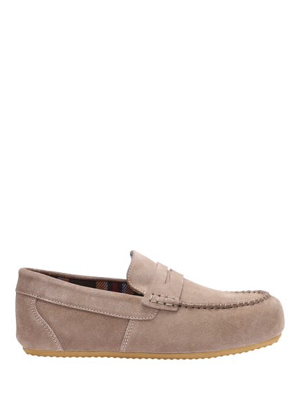 Hotter Serene Suede Moccasin Slippers, Mink, Mink