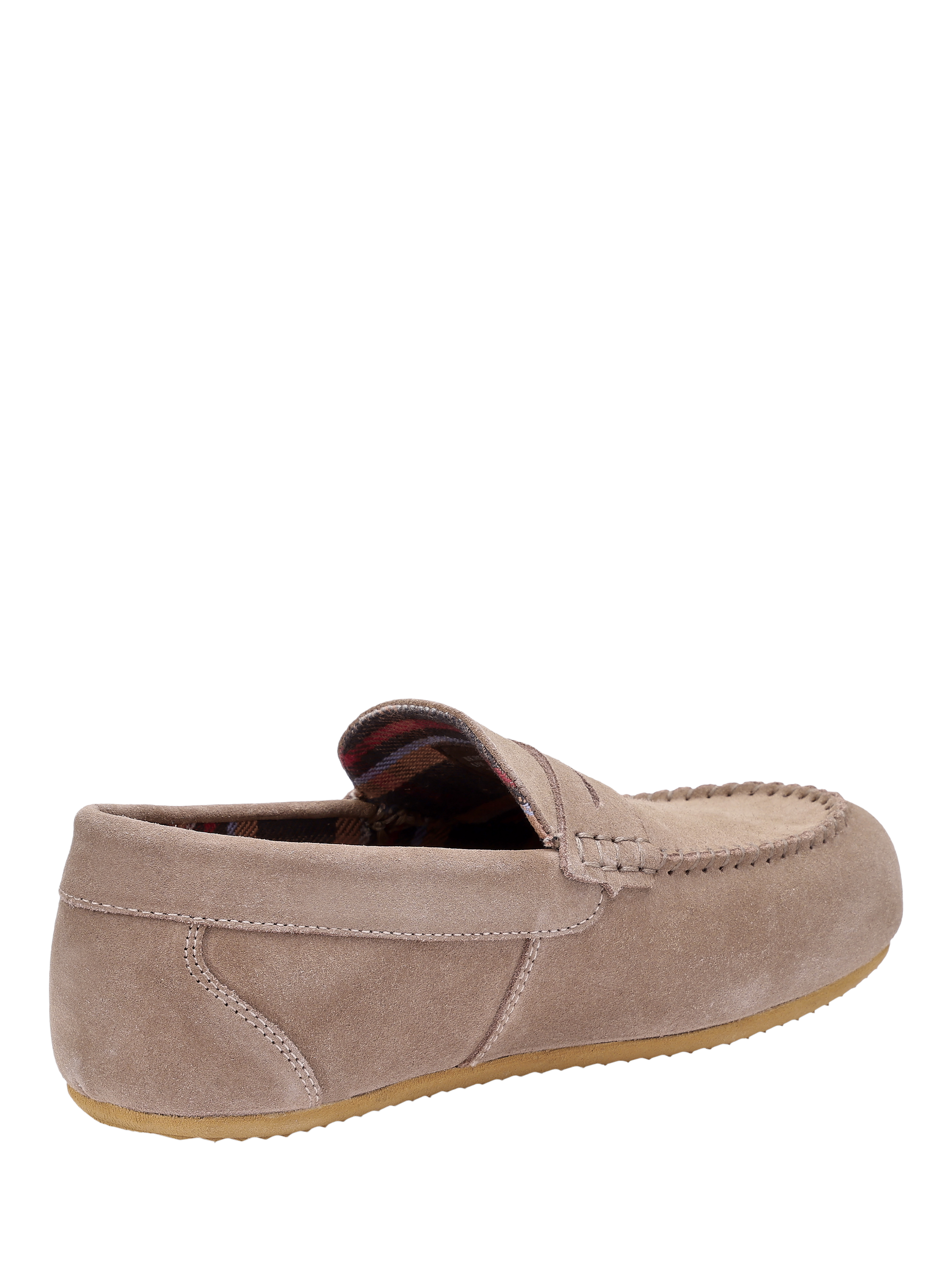 Product image 4 of 4, which shows Hotter Serene Suede Moccasin Slippers, Mink, 3