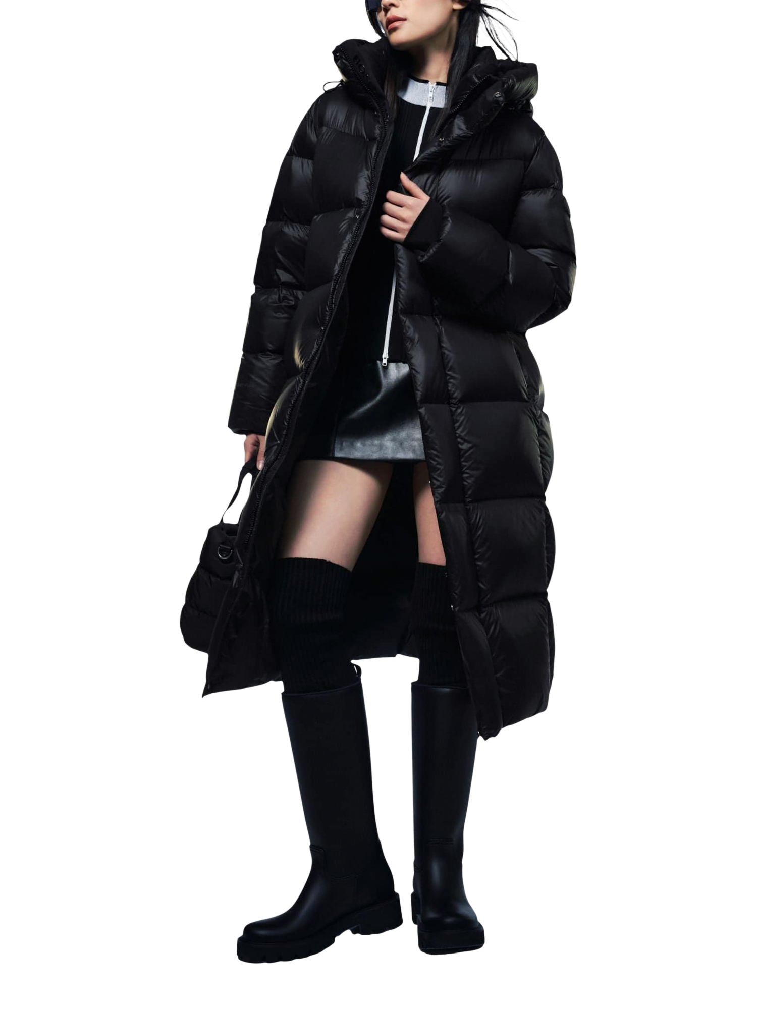 Product image 1 of 6, which shows Bosideng Goose Down Full Length Puffer Coat, Coal, XL