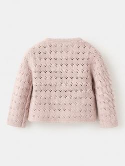 Mango Baby Brisac Cotton Jumper, Pastel Pink - view 2, Pastel Pink
