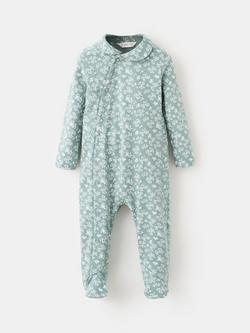 Mango Baby Petal Bodysuit, Green/White, Green/White