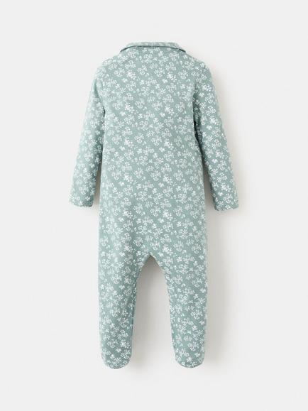 Mango Baby Petal Bodysuit, Green/White - view 2, Green/White