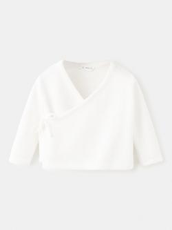 Mango Baby Nube Cotton Blend Jumper, Natural White