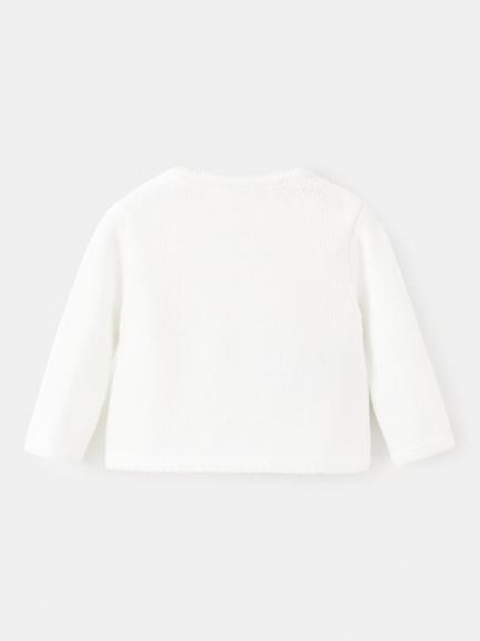 Mango Baby Nube Cotton Blend Jumper - view 2, Natural White