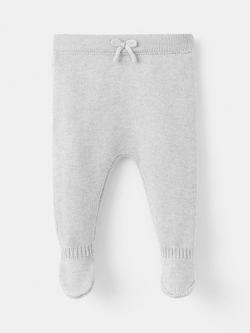 Mango Baby Nubep Knitted Trousers, Light Grey