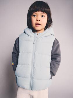 Mango Kids' Aldov Gilet, Turquoise, Turquoise