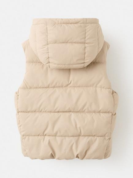 Mango Kids' Aldov Gilet - view 2, Light Brown