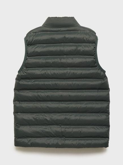 Mango Kids' Alvaro Lightweight Gilet, Khaki - view 2, Khaki