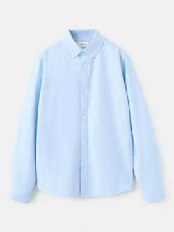 Mango Kids' Oxford Shirt, Light Blue, Light Blue