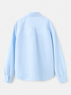 Mango Kids' Oxford Shirt, Light Blue - view 2, Light Blue
