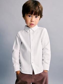 Mango Kids' Oxford Shirt, White, White