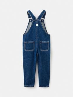 Mango Kids' Lucas Denim Dungarees, Open Blue - view 2, Open Blue