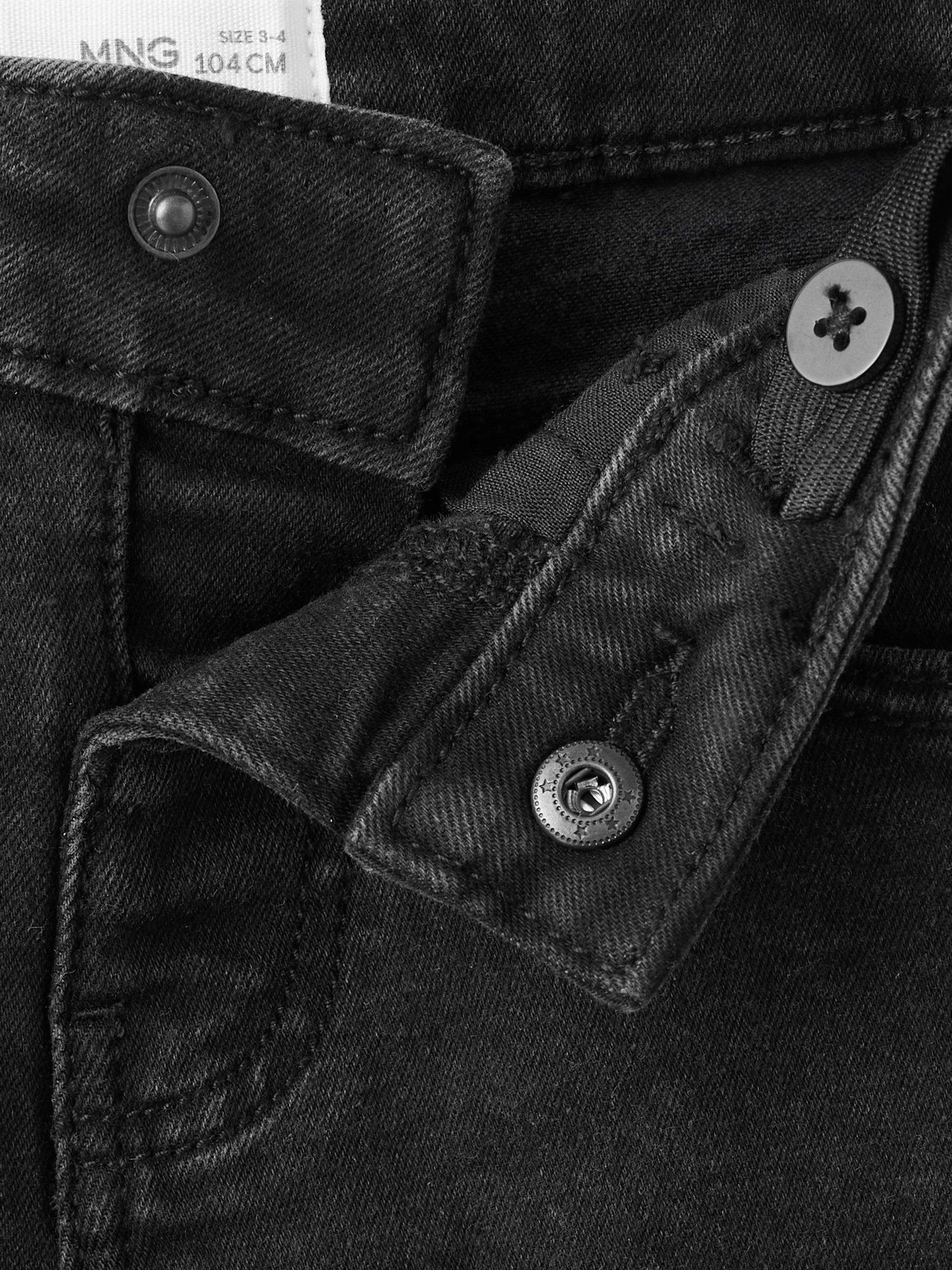 Product image 4 of 4, which shows Mango Kids' Diego Jeans, Washed Black, 12-18 months