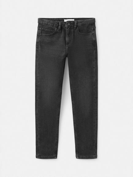 Mango Boys' Slim Fit Jeans, Black - view 2, Black