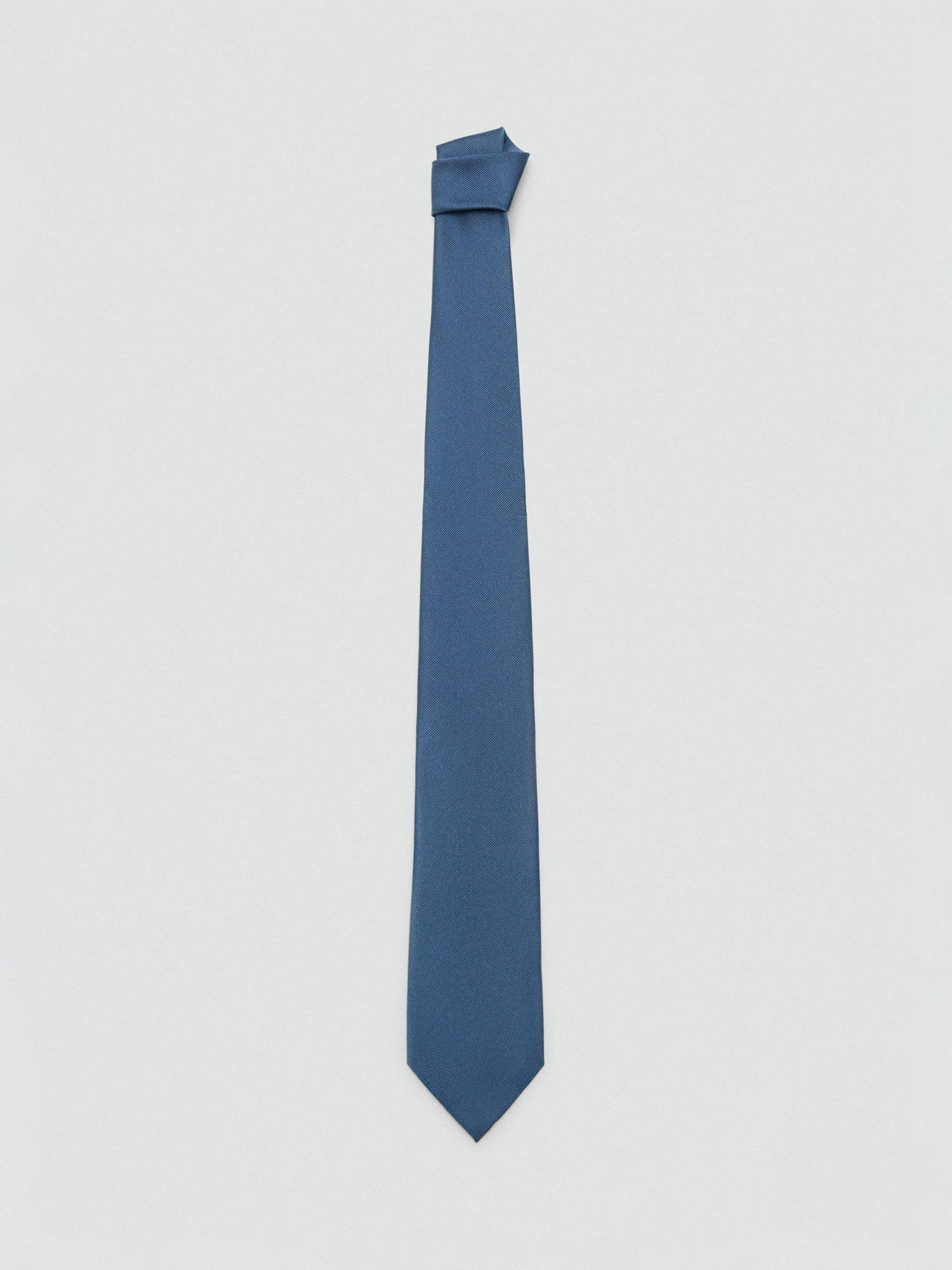Product image 2 of 3, which shows Mango Basic Silk Blend Tie, Lt-pastel Blue, One Size