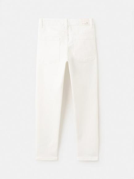 Mango Kids' Slim Cut Jeans, White - view 2, White