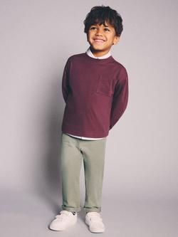 Mango Kids' Chino Trousers, Beige, Beige