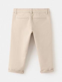Mango Kids' Chino Trousers, Light Beige - view 2, Light Beige