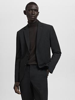 Mango Paris Super Slim Fit Lightweight Blazer, Black