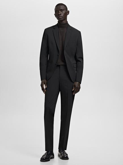 Mango Paris Super Slim Fit Lightweight Blazer - view 2, Black
