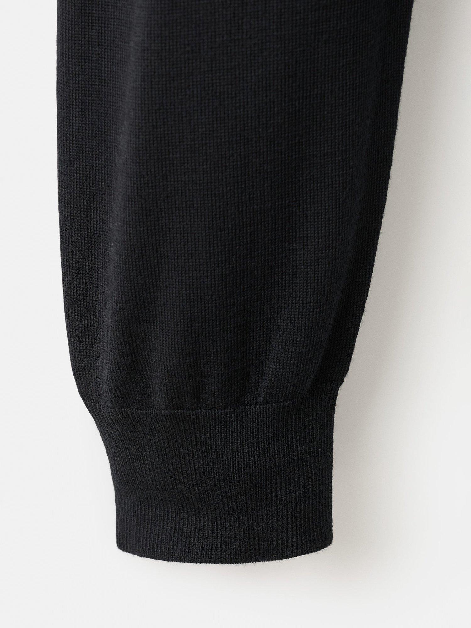 Product image 5 of 9, which shows Mango Willyc Merino Wool V-Neck Cardigan, Black, L