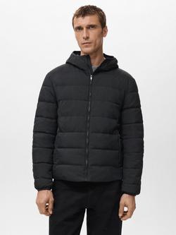 Mango Mirlo Padded Jacket, Black, Black