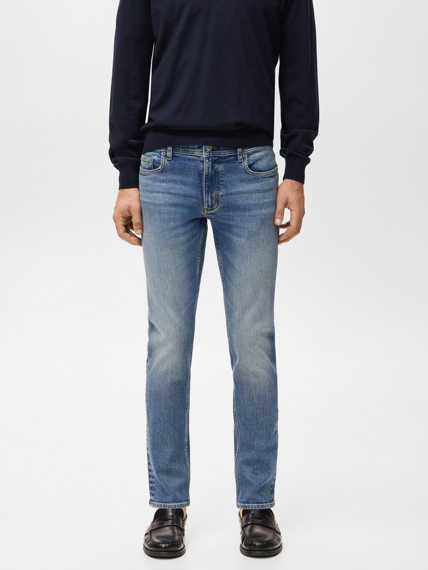 Product image 1 of 8, which shows Mango Jan Slim Fit Jeans, Blue, 29