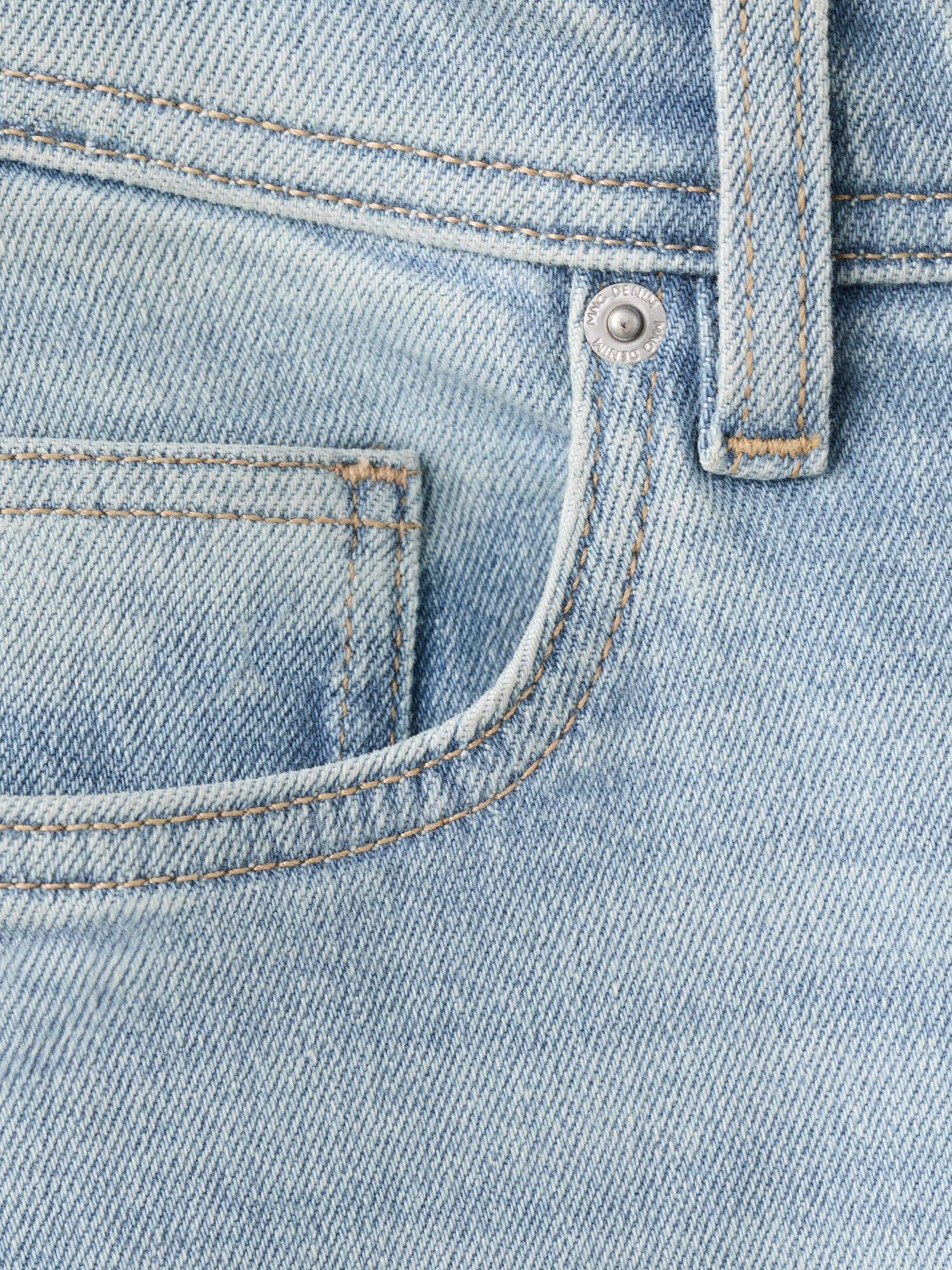 Product image 5 of 8, which shows Mango Jan Light Faded Wash Slim Fit Jeans, Open Blue, 29