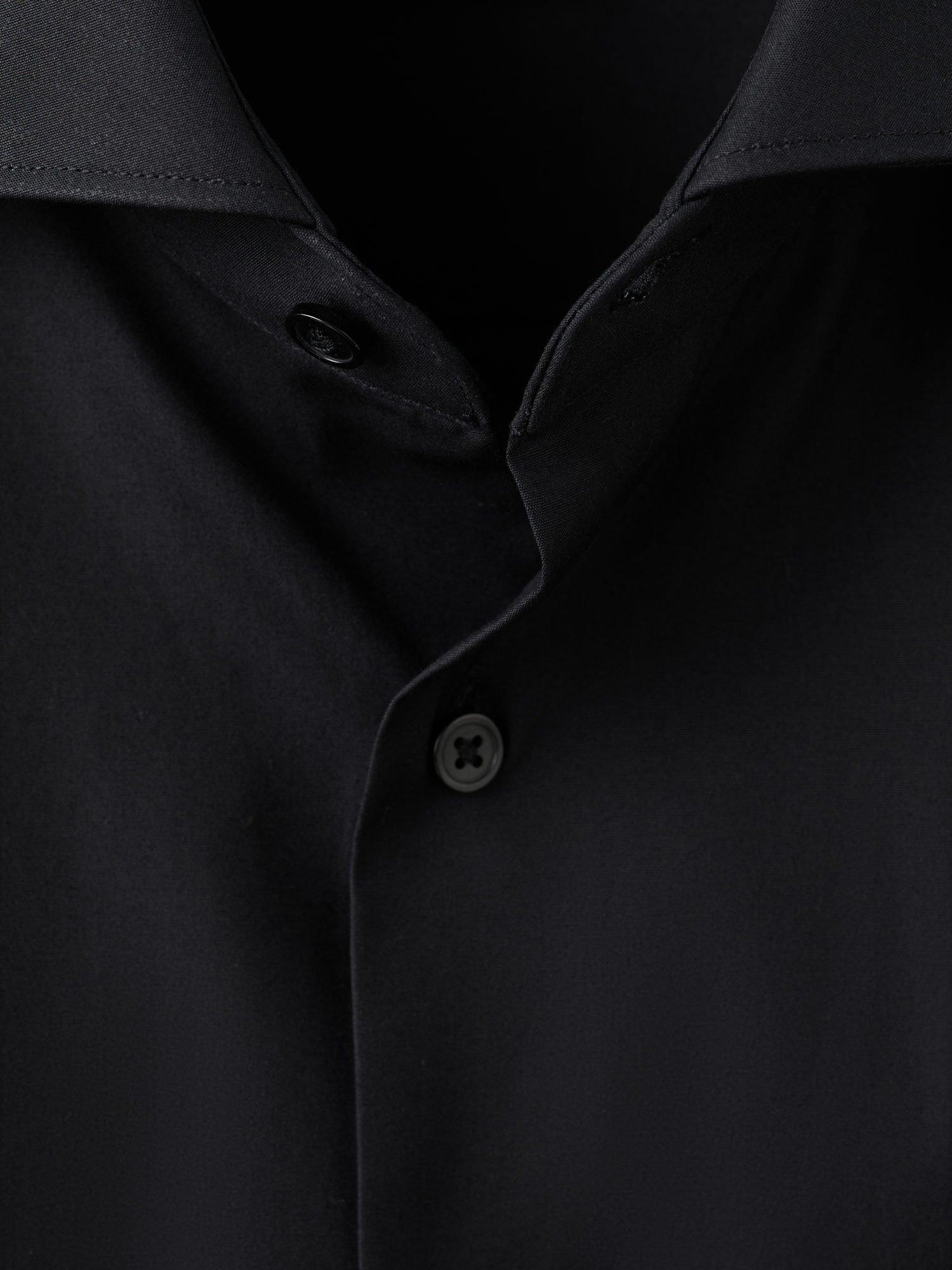 Product image 8 of 8, which shows Mango Emeritol Slim Fit Cotton Poplin Shirt, Black, L