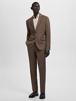 Mango Emotion Slim Fit Cotton Blend Shirt - view 2, Light Beige