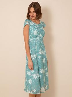 Alie Street Charlotte Lace A-Line Midi Dress - view 2, Antique Aqua