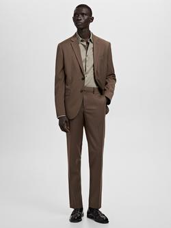 Mango Emotion Slim Fit Cotton Blend Shirt - view 2, Brown