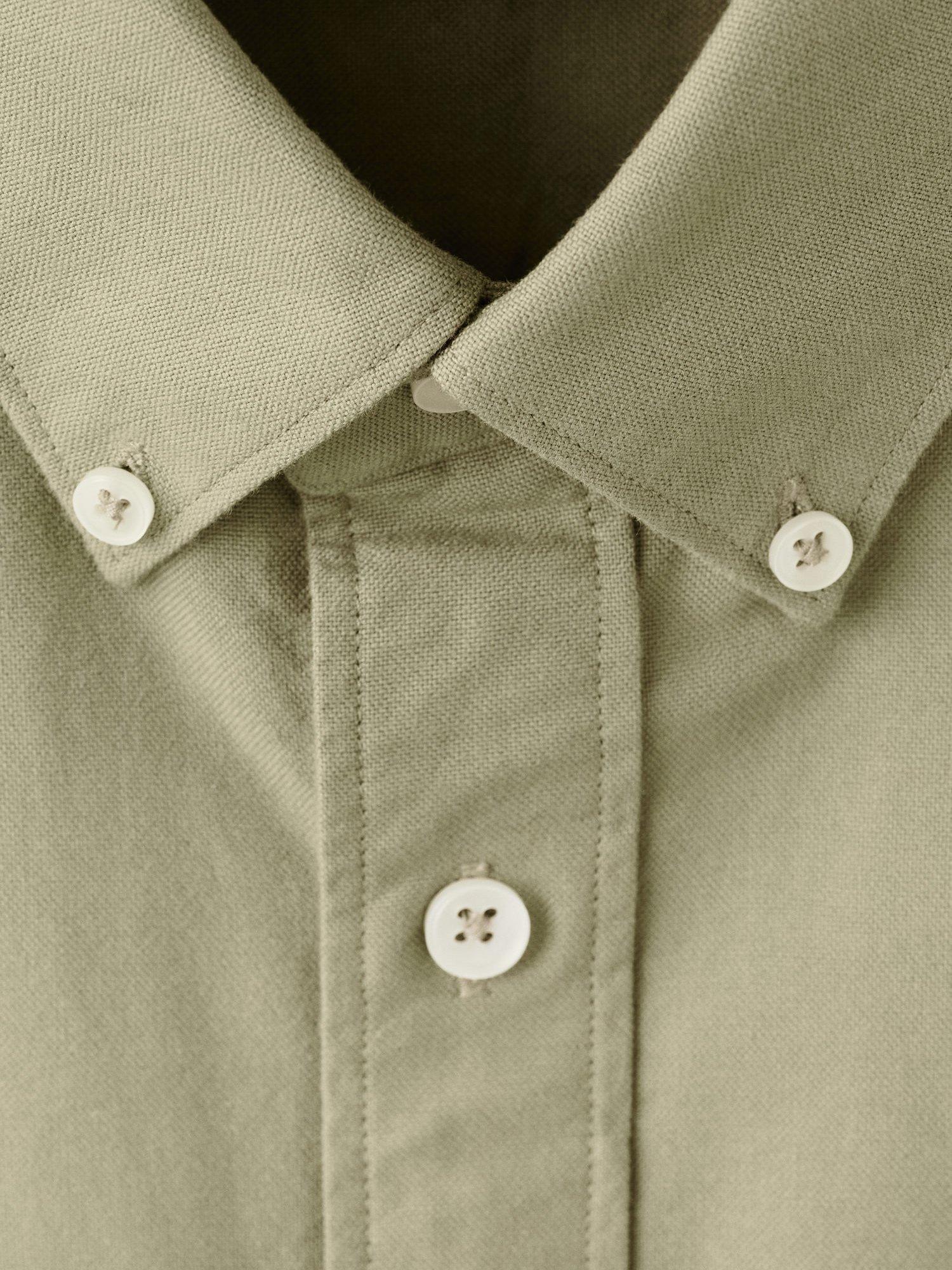 Product image 8 of 8, which shows Mango Cotton Oxford Shirt, Khaki, XS