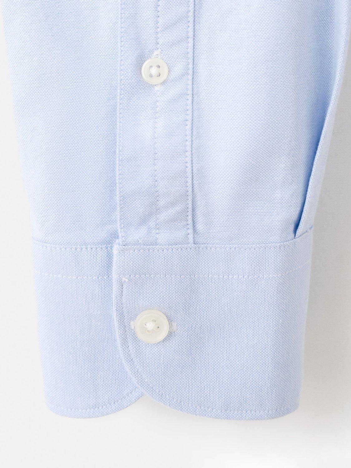Product image 5 of 8, which shows Mango Cotton Oxford Shirt, Pastel Blue, XS